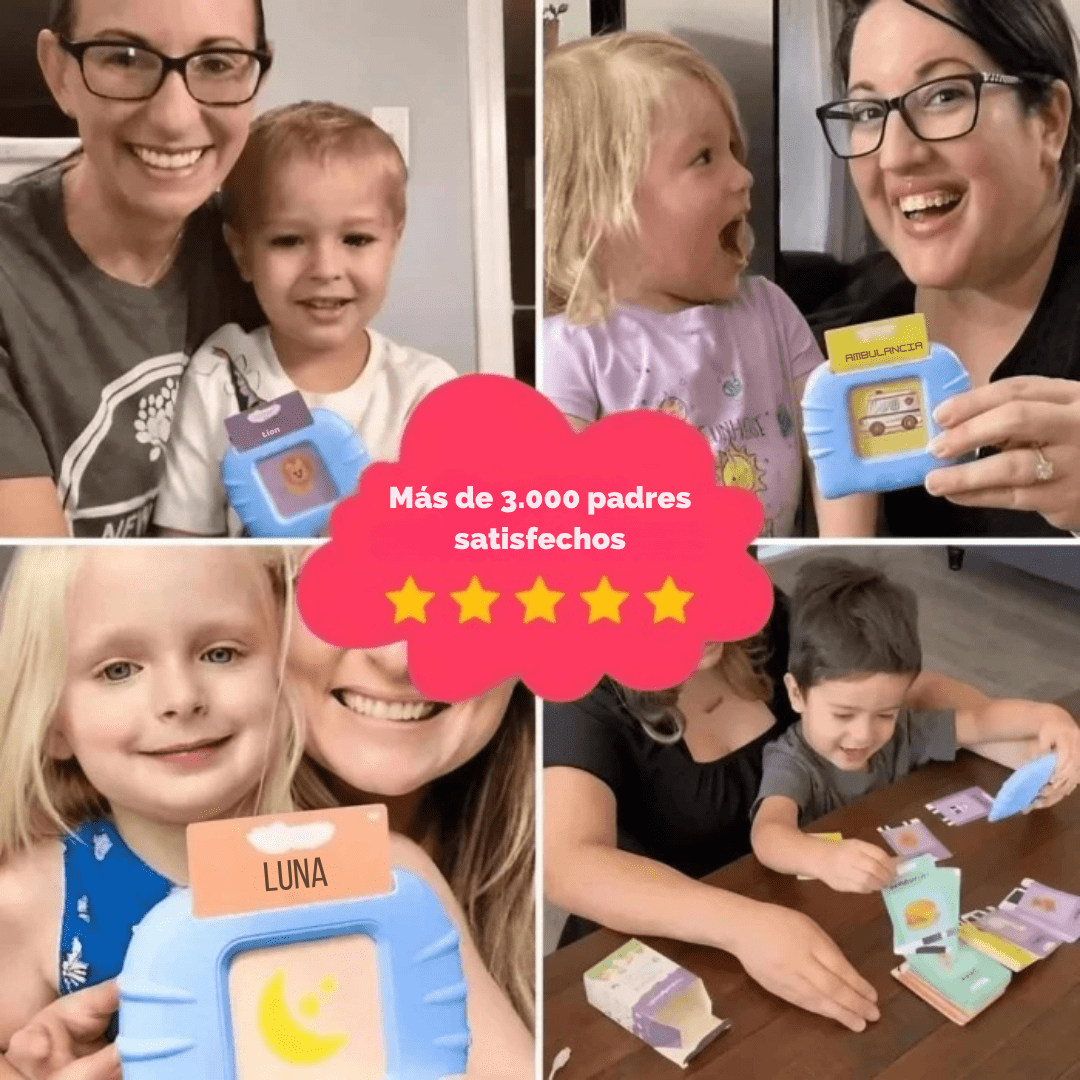 Mis primeras palabras | Tarjetas didácticas parlantes en Español e Inglés | De 1 a 6 años