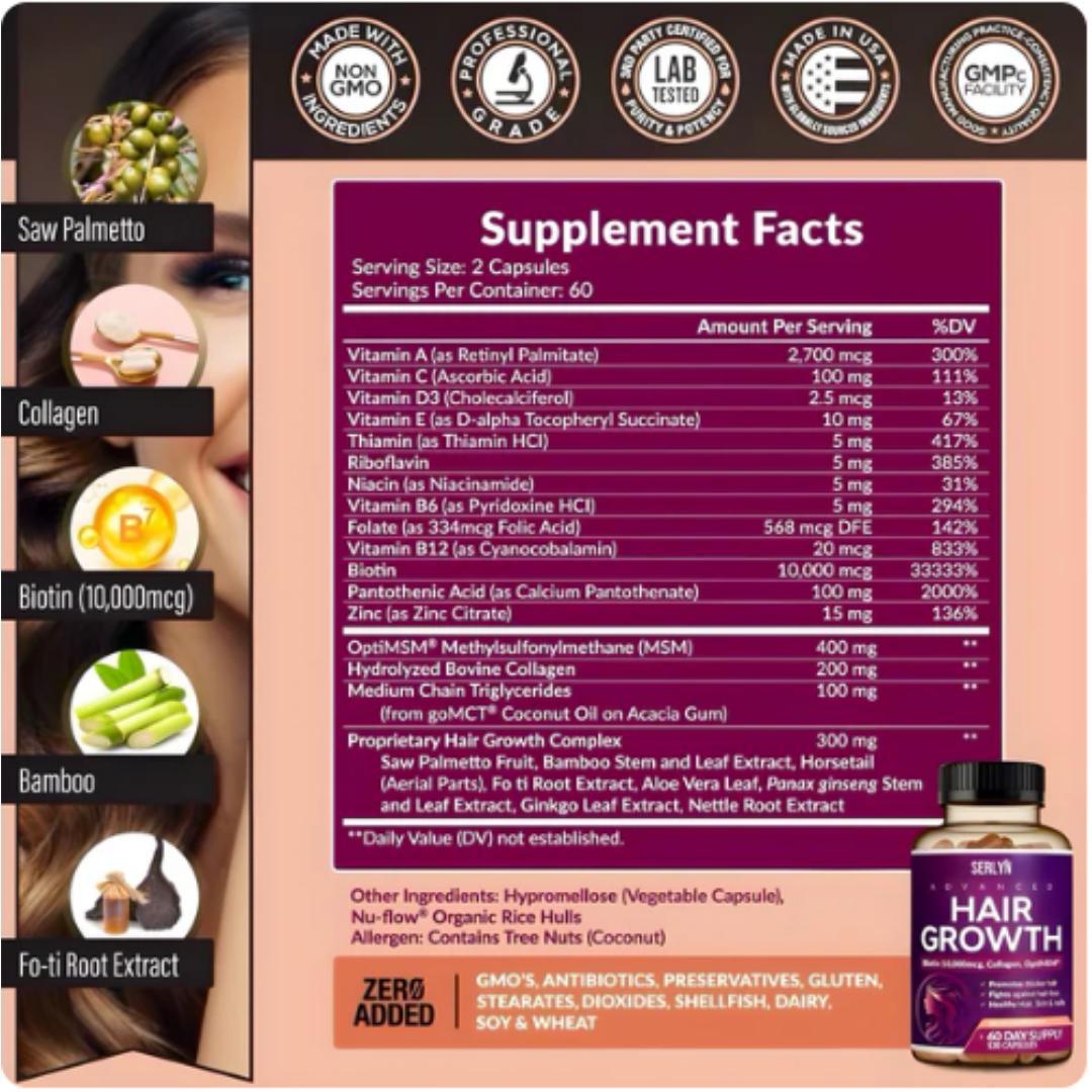 Suplemento Natural para Fortalecer tu Cabello