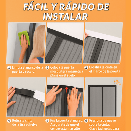 🦟🏡 Cortina Magnética Premium | Fácil de Instalar. ¡Dile adiós a los mosquitos!